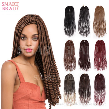 Soft Goddess Locs Synthetic Braiding Hair Crochet Dreadlocks Hair Extensions Ombre Curly Fauxlocs Crochet Braids Goddess Faux Lo